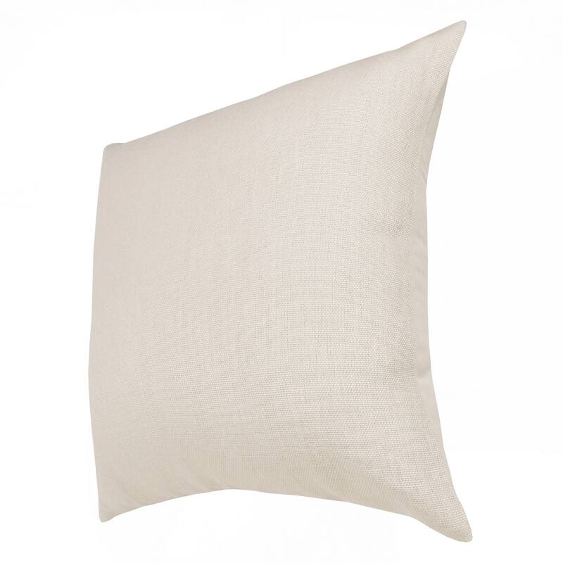 Sevita Hand-Woven Solid Linen Throw Pillow, 20" x 20"