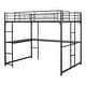 preview thumbnail 7 of 11, Furniture of America Geogen Modern Full-size Metal Loft Workstation Bed with Desk and Two Ladders