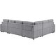 preview thumbnail 18 of 23, Convertible Pull-out Sectional Sofa Loveseat Sleeper with Storage and Pillows