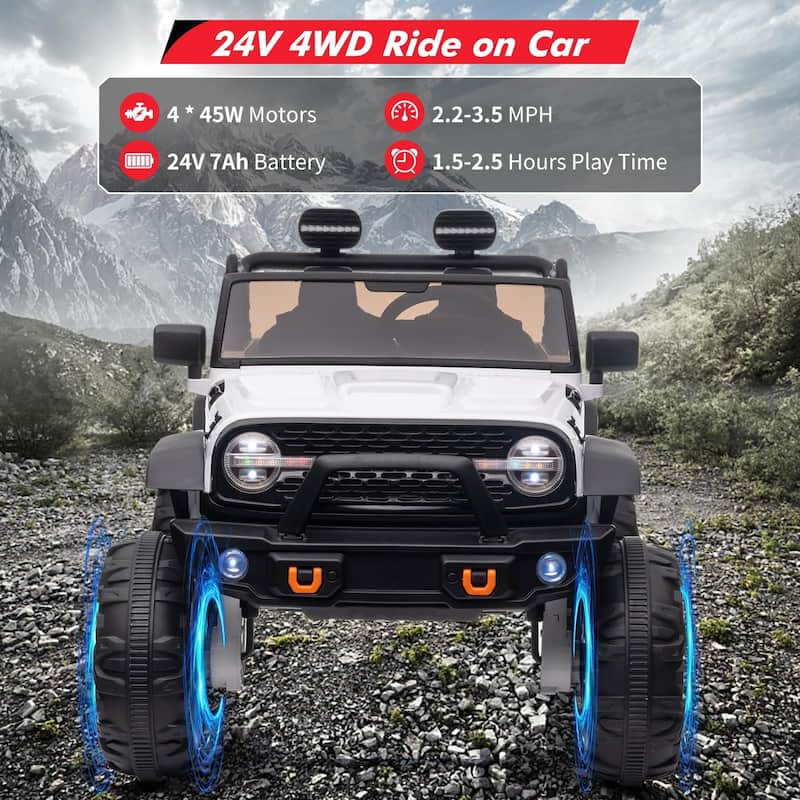 2 Seats 24V Kids Ride on Truck with Remote Control