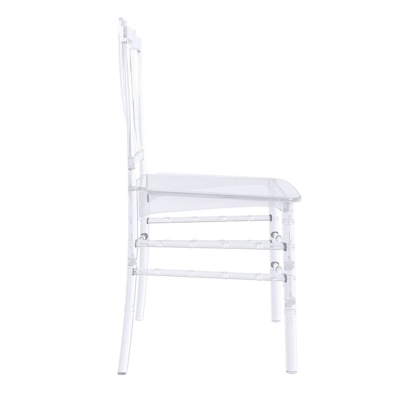 Synth Modern Acrylic Dining Side Chair with Windsor Back Design by LeisureMod