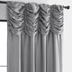 preview thumbnail 4 of 34, Exclusive Fabric Ruched Textured Faux Dupioni Silk Curtain (1 Panel)