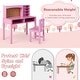 preview thumbnail 3 of 5, Kids Desk and Chair Set Study Writing Workstation with Bulletin Board