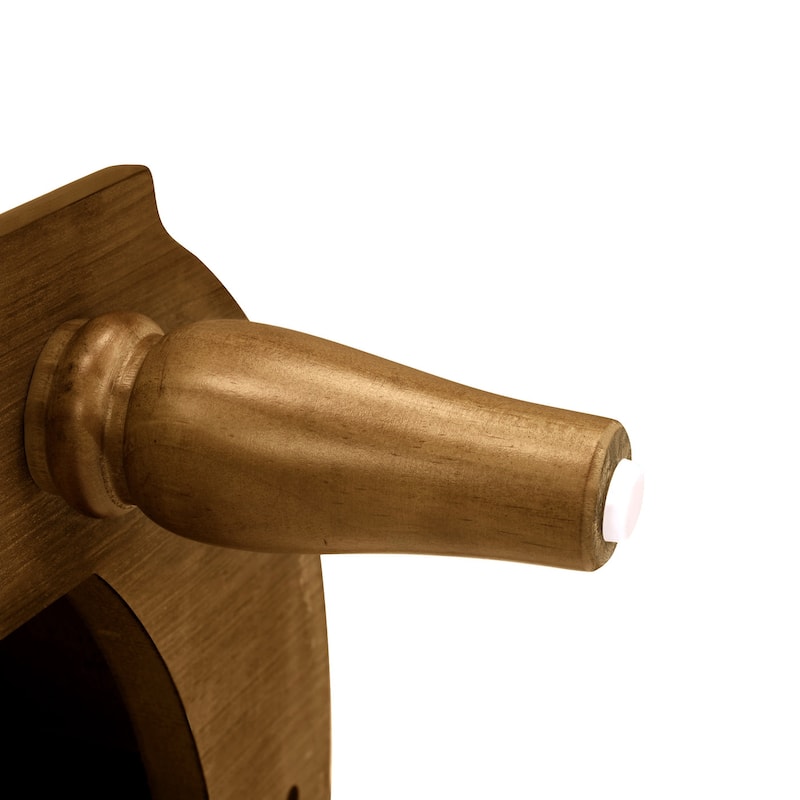 43'' Retro Curved Wood Entry Table with 3 Drawers - 7'6" x 10'9"