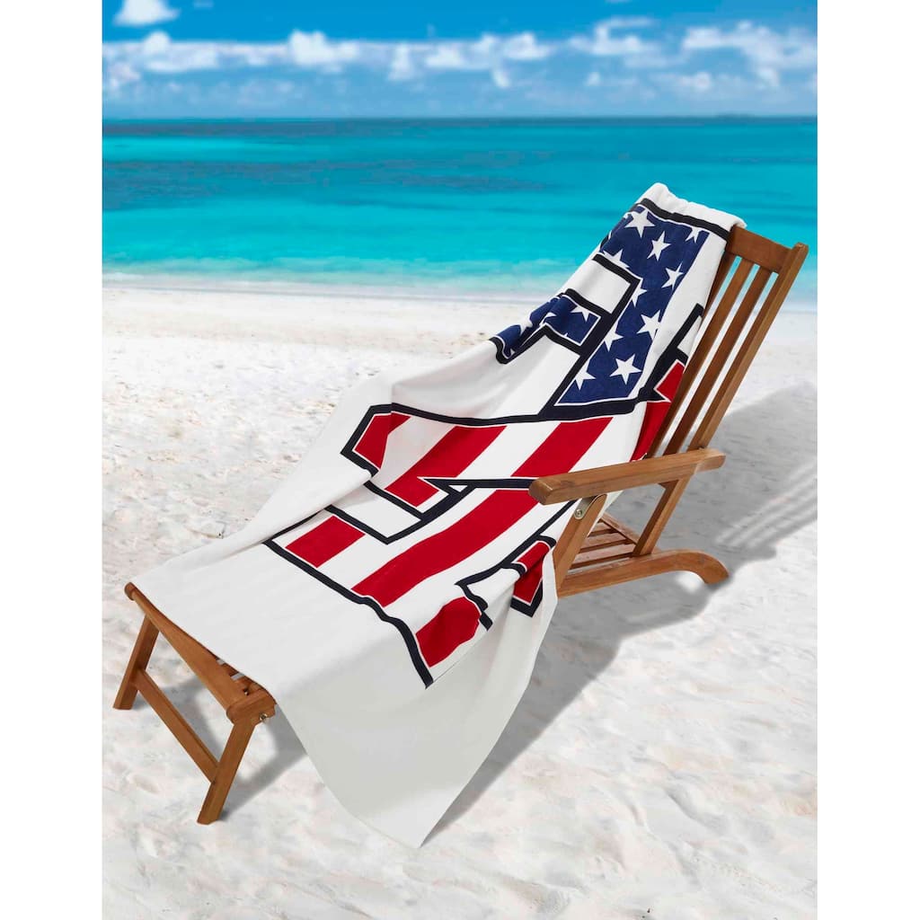 Izod Iz Flag Beach Towel - Beach Towel