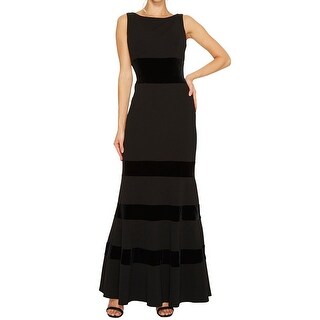 vince camuto velvet panel gown