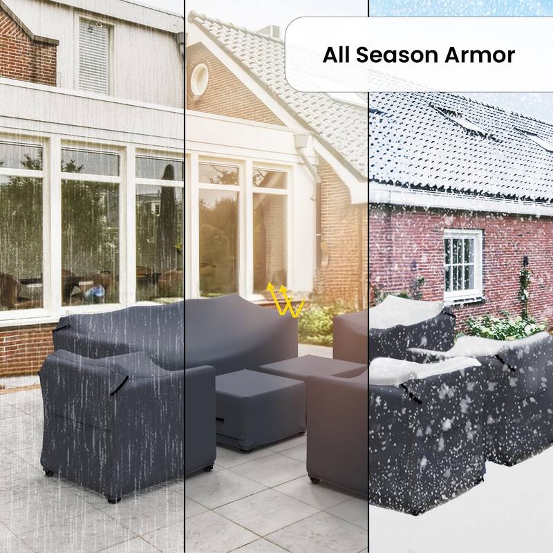 Forever Patio Outdoor Seating Group Furniture Cover Set ( Set of 7 ) - 33 x 76 x 30