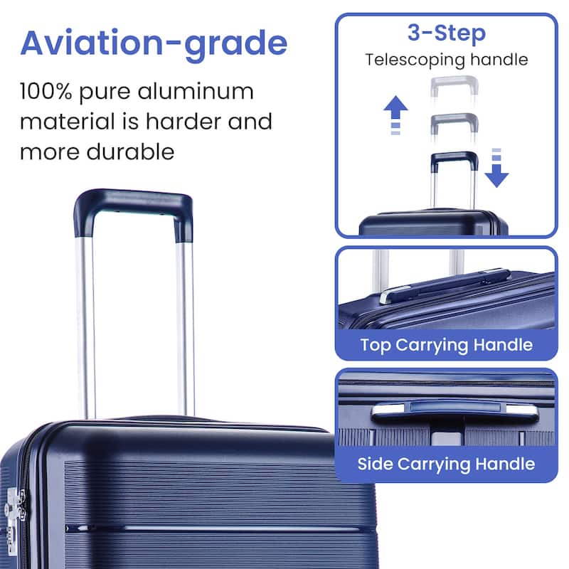 Luggage Sets 4 Piece(14/20/24/28) PP Lightweight & Durable Expandable Suitcase Set