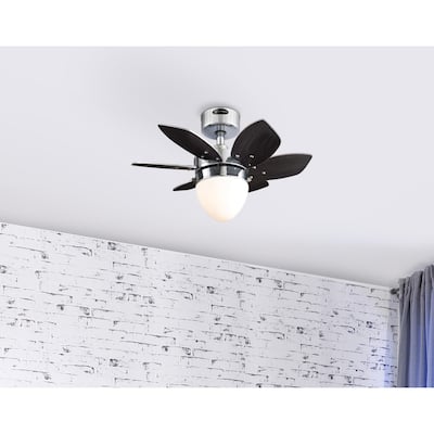 Westinghouse Lighting Origami 24-Inch 6-Blade Indoor Ceiling Fan with Dimmable LED Light and Opal Frosted Glass