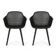 preview thumbnail 11 of 22, Lotus Outdoor Modern Dining Chairs (Set of 2) by Christopher Knight Home