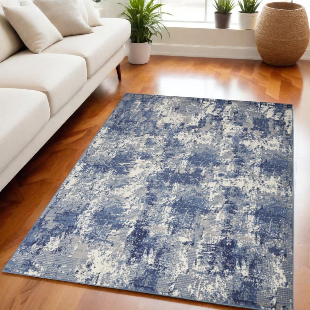 Macup Power Loomed Abstract Modern Durable Area Rug By HomeRoots