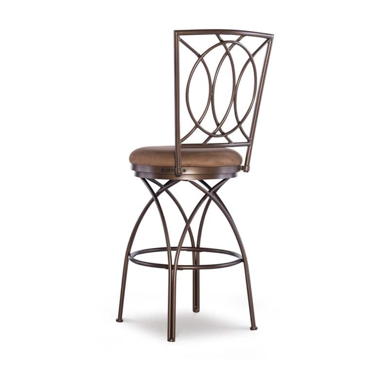 Monaco Big & Tall Industrial Bronze Metal Swivel Bar Stool - N/A