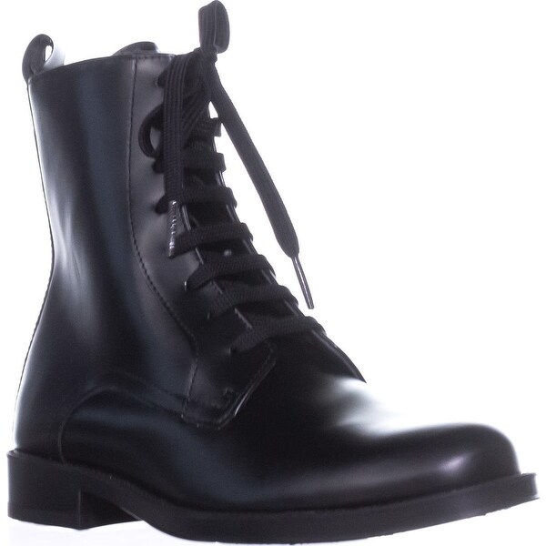 comfortable black combat boots