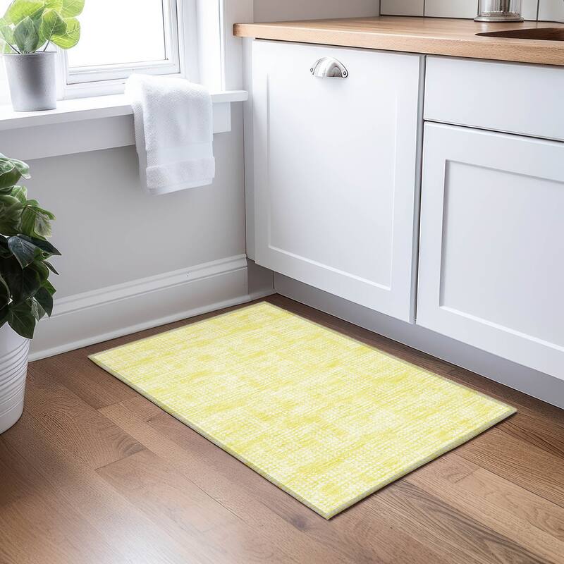 Machine Washable Indoor/ Outdoor Chantille Houndstooth Modern Rug