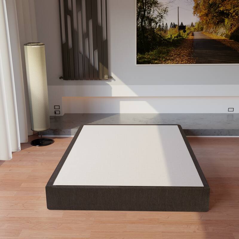 ONETAN , 5” & 8" Easy Wood Box Spring/Foundation with Simple Assembly, White.