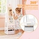 preview thumbnail 10 of 8, Gymax Swivel Kids Jewelry Cabinet w/ Lights Full-Length Mirror &