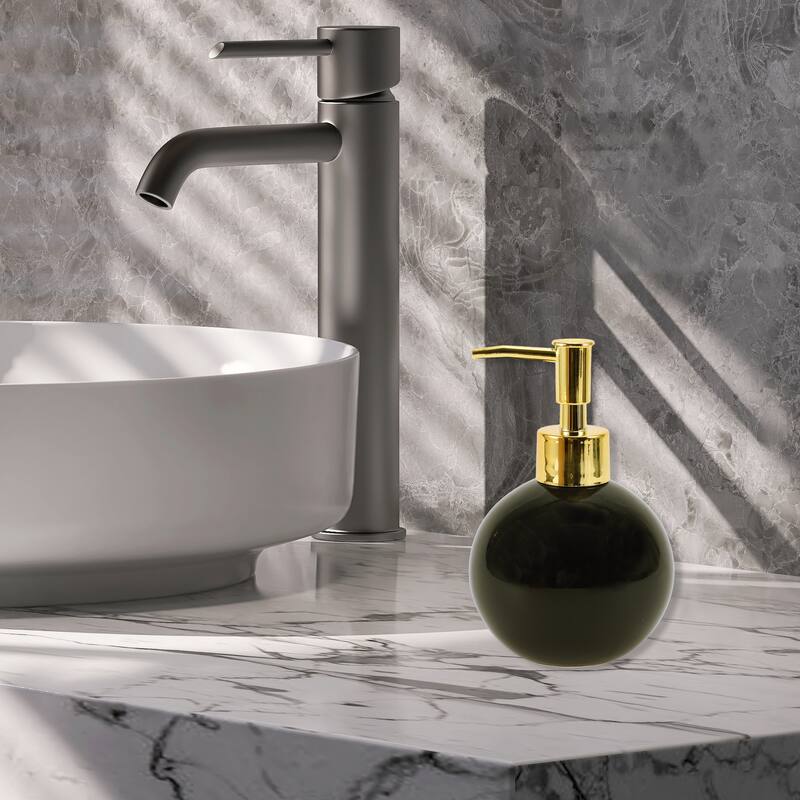 Round Simple Soap Pump Dispenser for Bathroom Hotel 300ml 1 Pcs