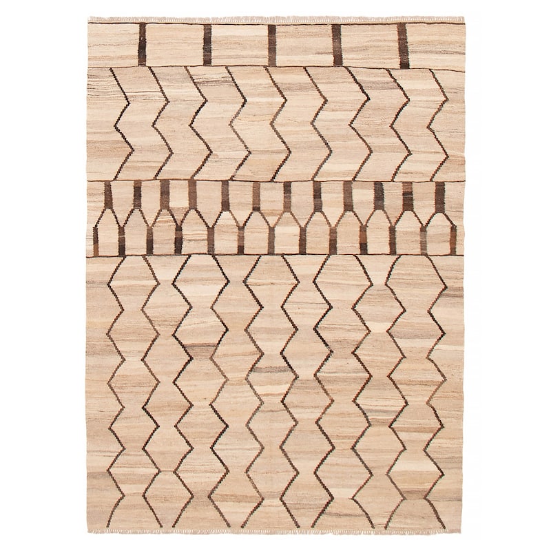 Sivas Beige Kilim 5'9" x 7'10" - 5'9 x 7'10 - Beige - 5'9 x 7'10