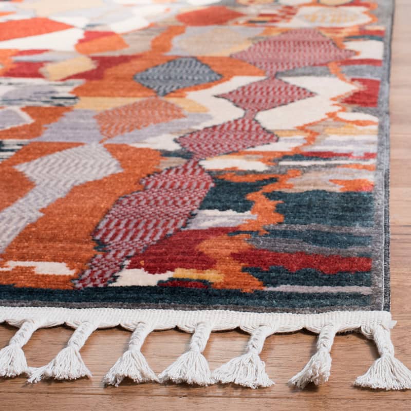 SAFAVIEH Farmhouse Liang Boho Tribal Polyester Rug