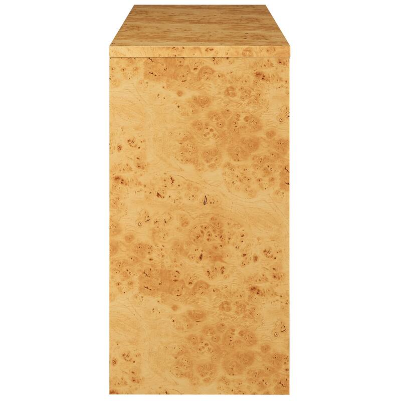Hudson 2-Drawer Burl Wood Console Table