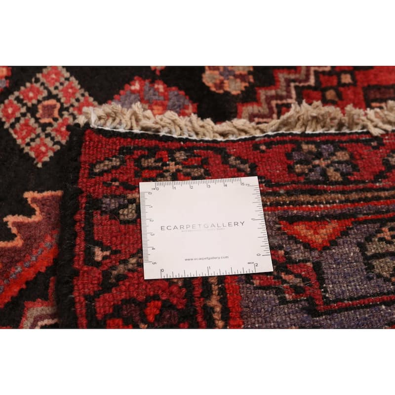 ECARPETGALLERY Hand-knotted Andelz Black, Red Wool Rug - 4'11 x 8'4