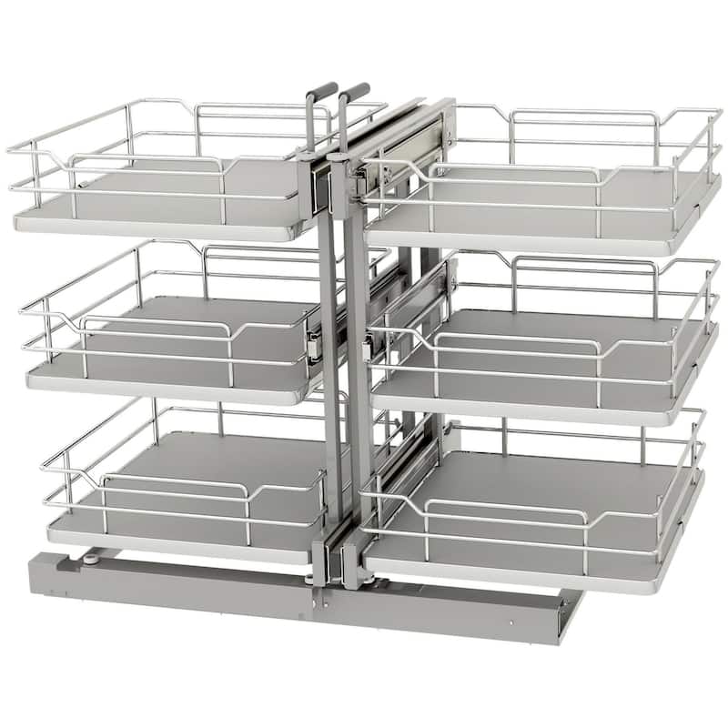 Rev-A-Shelf 53PSPE3-18SC Modern 32-5/8"W Soft Close 3 Tier Pull Out - Gray