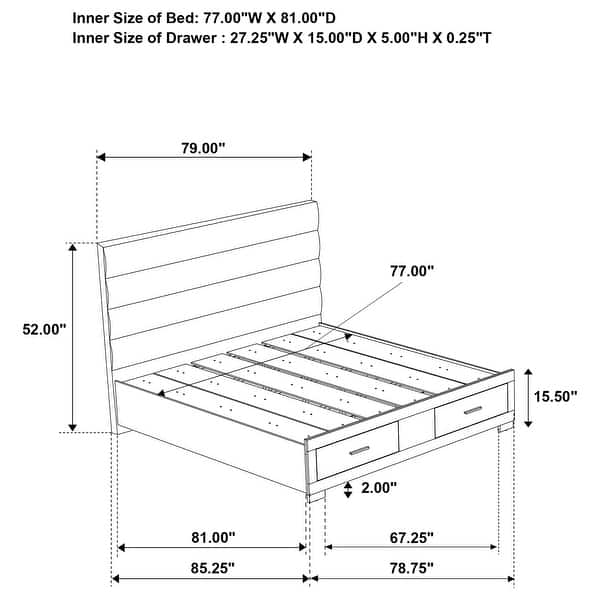 dimension image slide 1 of 3, Felicity Storage Bed White High Gloss