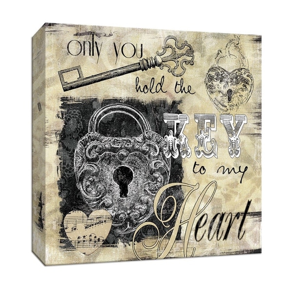 PTM Images 9-146712 PTM Canvas Collection 12" x 12" - "Lock and Key II" Giclee Sayings & Quotes Art Print on Canvas