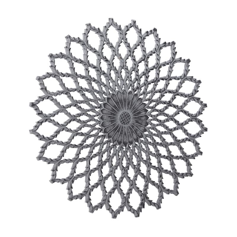 Wooden Starburst Cut-out Wall Decor - Gray - Roche River Decor