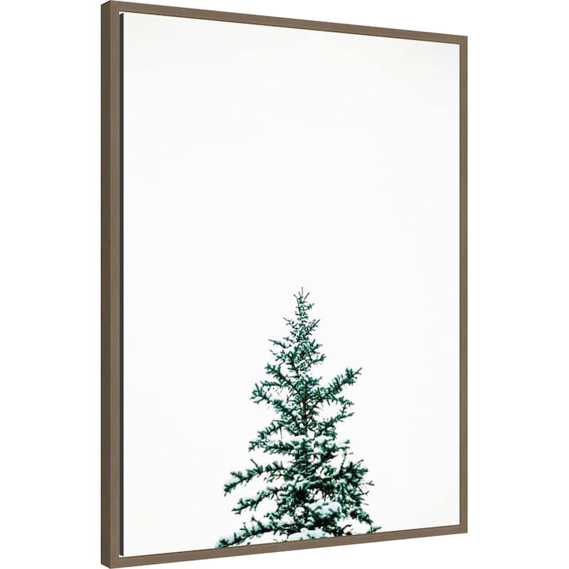 Winter Trees V by Justine Milton (23 x 30 in.), Framed Canvas Wall Art Print - Sylvie Dark Gold