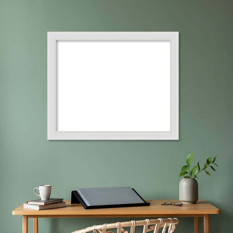 Amanti Art Flair Polished Nickel Framed Dry Erase Magnetic Board