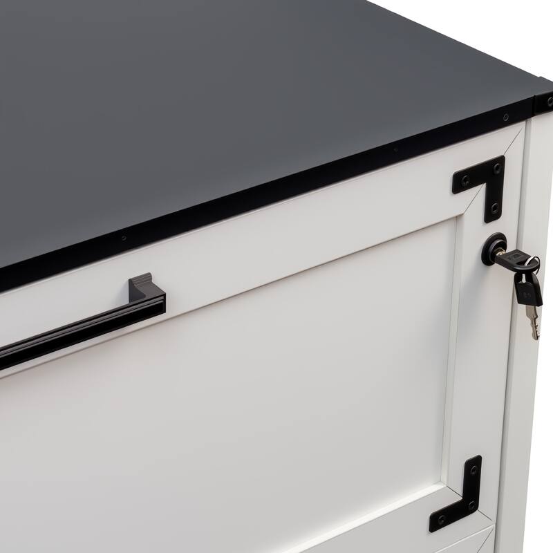 GDF Studio - Atkinson Farmhouse 2-Drawer File Cabinet with Lock for Home Office