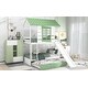 preview thumbnail 4 of 13, Twin House Bunk Bed with Slide & Trundle - Fun & Safe Construction
