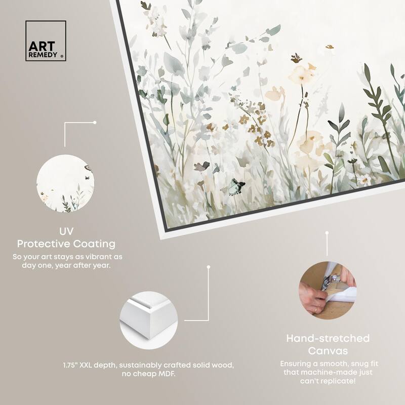 Butterfly Field Canvas by Art Remedy