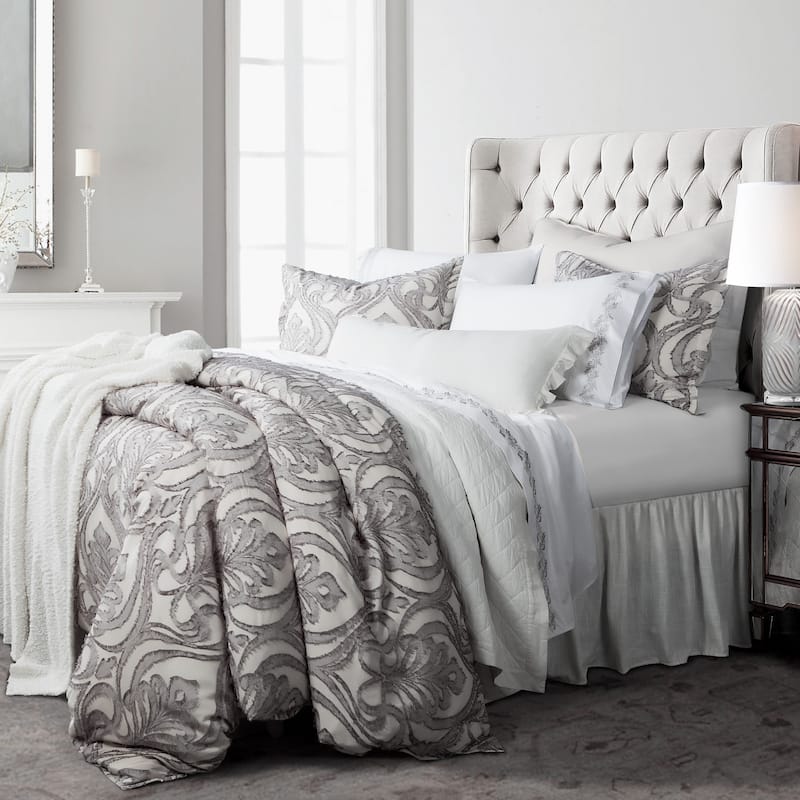 HiEnd Accents Nicole Damask Comforter Set, 3PC