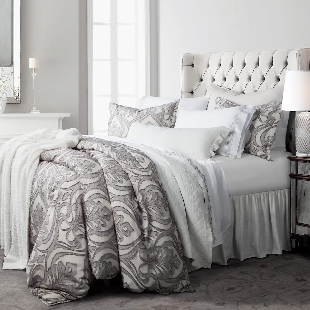 HiEnd Accents Nicole Damask Comforter Set, 3PC