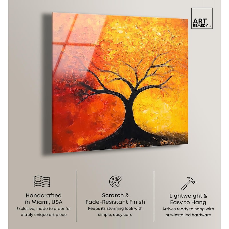 Tree of Opposites I Acrylic by Art Remedy, Ready to Hang