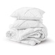 preview thumbnail 29 of 31, 3 Piece Reversible Pintuck Pinch Pleat Comforter Set, Bedding Set for All Season