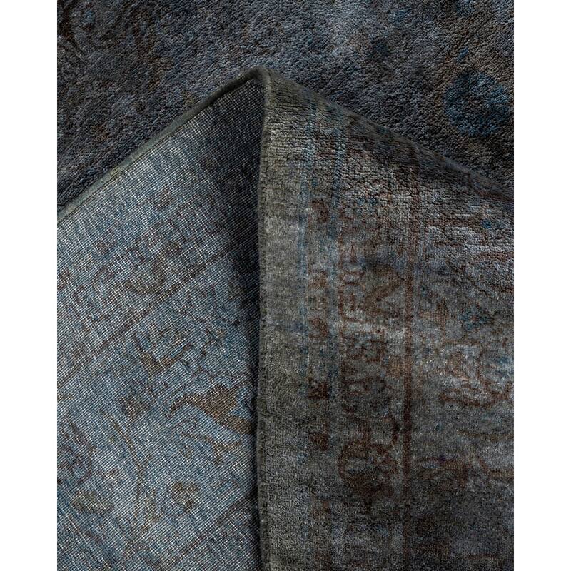Fine Vibrance One-of-a-Kind Hand-Knotted Area Rug - Gray, 6' 2" x 9' 5" - 6' 2" x 9' 5"