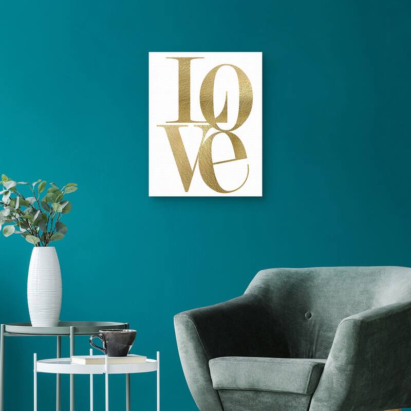 Love Stack Gold by Nikki Chu Canvas Art Print