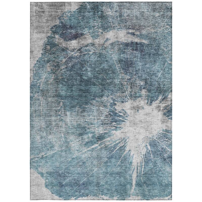 HomeRoots Abstract Transitional Rectangle Outdoor Rug