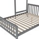 preview thumbnail 13 of 29, Cottage Concise Style Twin over Full Loft Bed with Storage Staircase,Solid Wood Versatile Bed with Full-Length Guardrail