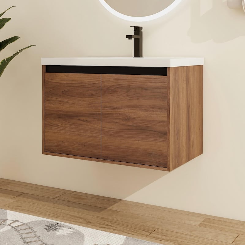 Malwee 30"/36" Floating Bathroom Vanity, Wall Mounted Bathroom Vanity with Sink and Soft Close Doors