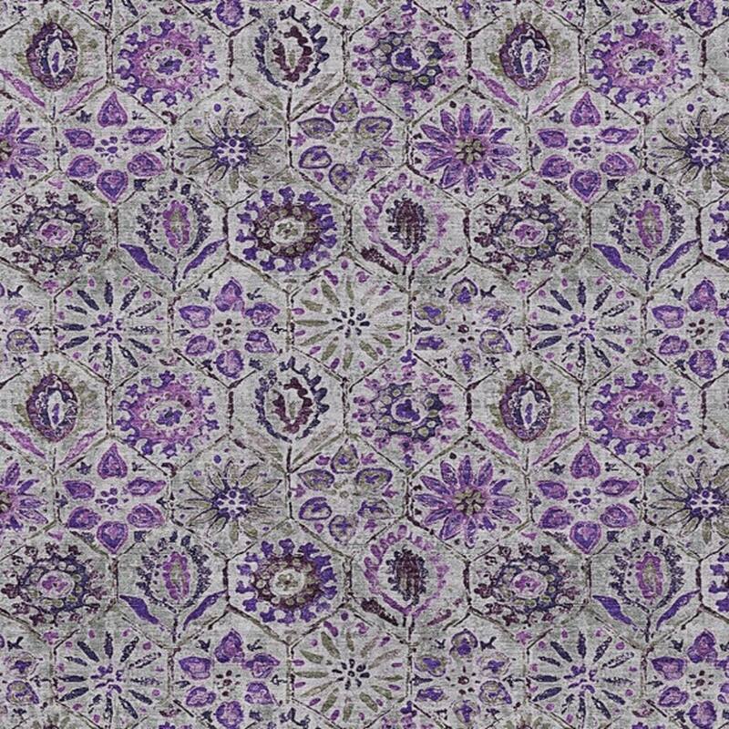 HomeRoots Floral Transitional Rectangle Outdoor Rug