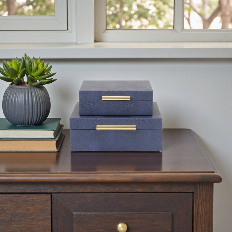 Lusan Black Vinyl Decorative Box Set