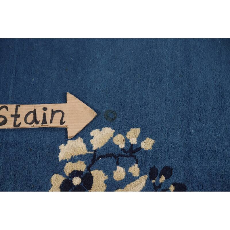 Vegetable Dye Floral Peking Chinese Area Rug Hand-Knotted Wool Carpet - 9'10"x 13'5"