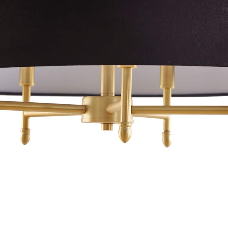 Presidio 5-Light Black Drum Shade Chandelier for living room,bedroom,and dining room