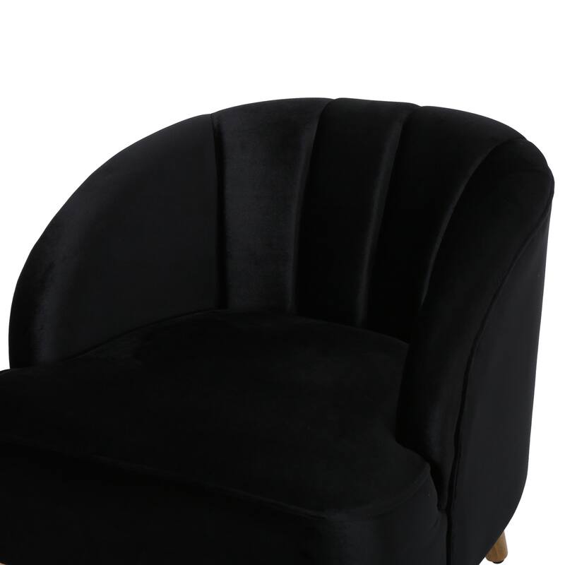 Modern 27.5" Upholstered Club Chair with Rubber Wood Legs for Living Room