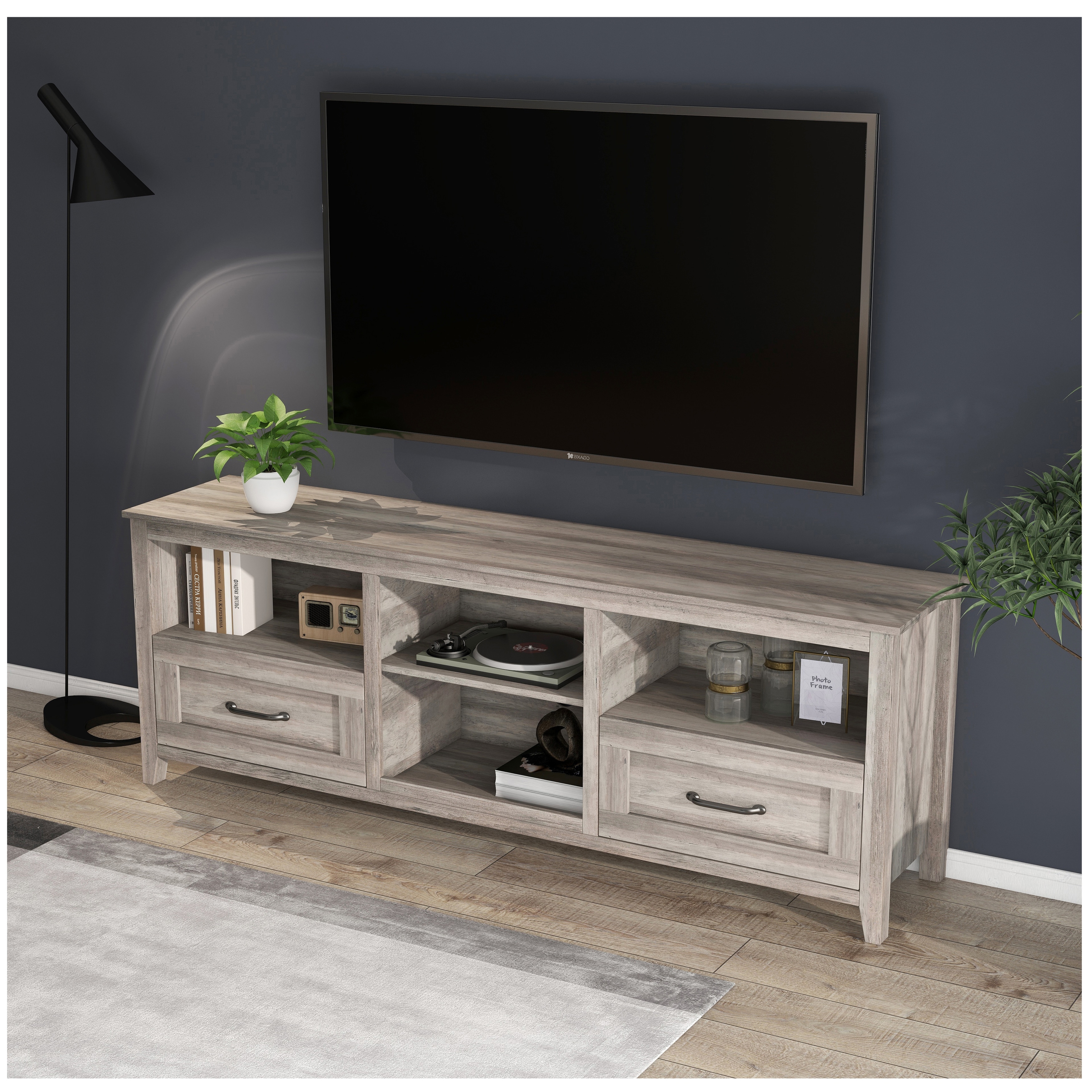Storage TV Stands up to 60 inches with 2 Drawers - On Sale - Bed