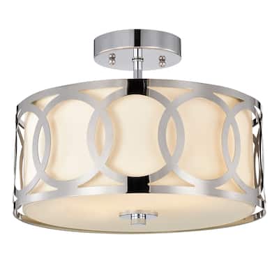2-light Semi-Flush Mount